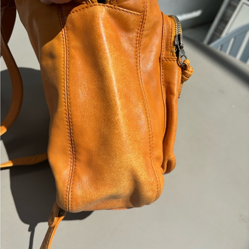 CHANEL Orange Lambskin backpack - Picture 9 of 17
